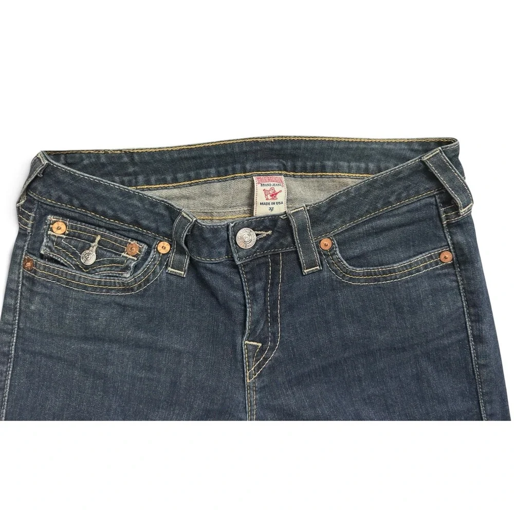 True Religion Womens Dark Wash Hi Rise Boot Jeans Pants Size 32